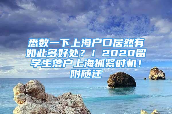 悉數(shù)一下上海戶口居然有如此多好處？！2020留學(xué)生落戶上海抓緊時機(jī)！附隨遷