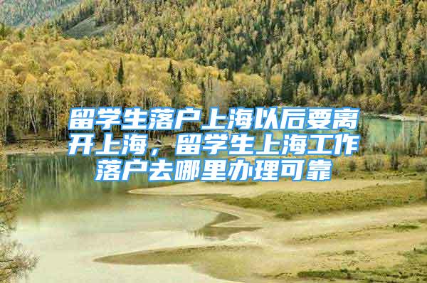 留學生落戶上海以后要離開上海，留學生上海工作落戶去哪里辦理可靠