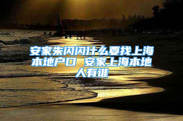 安家朱閃閃什么要找上海本地戶口 安家上海本地人有誰