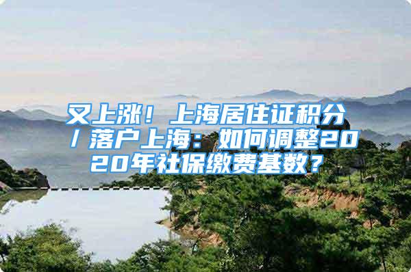 又上漲！上海居住證積分／落戶上海：如何調(diào)整2020年社保繳費基數(shù)？