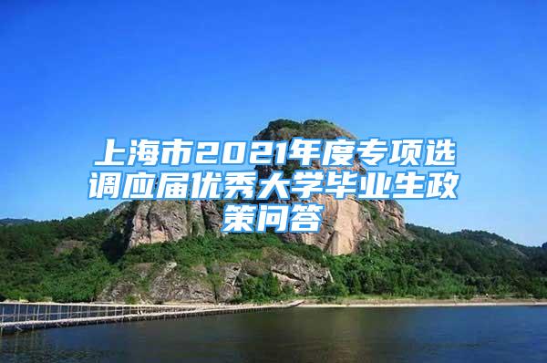 上海市2021年度專項選調應屆優(yōu)秀大學畢業(yè)生政策問答