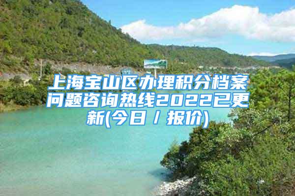 上海寶山區(qū)辦理積分檔案問(wèn)題咨詢熱線2022已更新(今日／報(bào)價(jià))