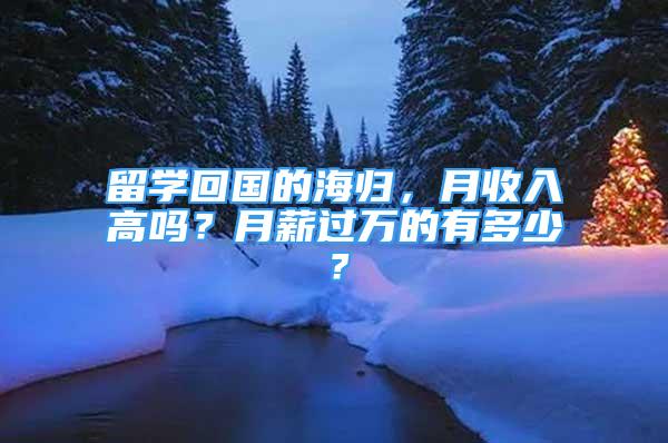 留學(xué)回國的海歸，月收入高嗎？月薪過萬的有多少？