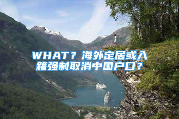 WHAT？海外定居或入籍強(qiáng)制取消中國(guó)戶口？