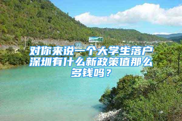 對(duì)你來(lái)說(shuō)一個(gè)大學(xué)生落戶深圳有什么新政策值那么多錢嗎？