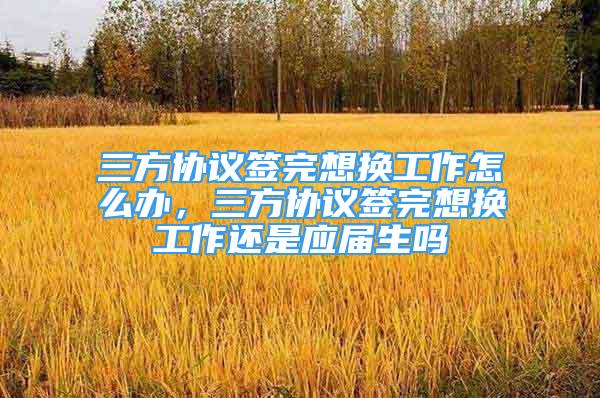 三方協(xié)議簽完想換工作怎么辦，三方協(xié)議簽完想換工作還是應(yīng)屆生嗎