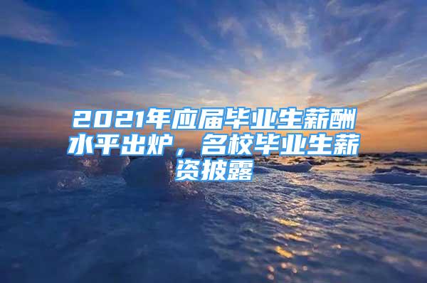 2021年應屆畢業(yè)生薪酬水平出爐，名校畢業(yè)生薪資披露