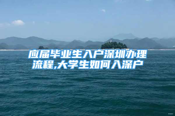 應屆畢業(yè)生入戶深圳辦理流程,大學生如何入深戶