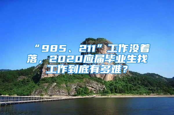 “985、211”工作沒(méi)著落，2020應(yīng)屆畢業(yè)生找工作到底有多難？