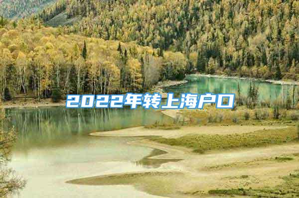 2022年轉(zhuǎn)上海戶口