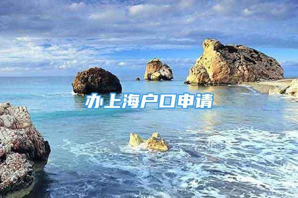 辦上海戶口申請(qǐng)