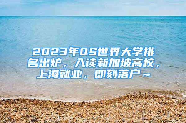 2023年QS世界大學(xué)排名出爐，入讀新加坡高校，上海就業(yè)，即刻落戶～