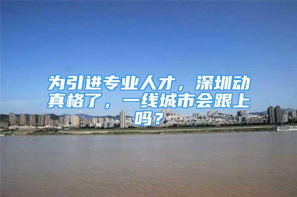 為引進專業(yè)人才，深圳動真格了，一線城市會跟上嗎？