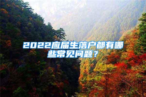 2022應(yīng)屆生落戶都有哪些常見(jiàn)問(wèn)題？