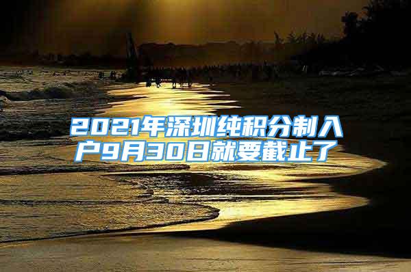 2021年深圳純積分制入戶9月30日就要截止了