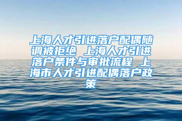 上海人才引進落戶配偶隨調被拒絕 上海人才引進落戶條件與審批流程 上海市人才引進配偶落戶政策