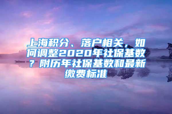 上海積分、落戶相關(guān)，如何調(diào)整2020年社?；鶖?shù)？附歷年社?；鶖?shù)和最新繳費(fèi)標(biāo)準(zhǔn)