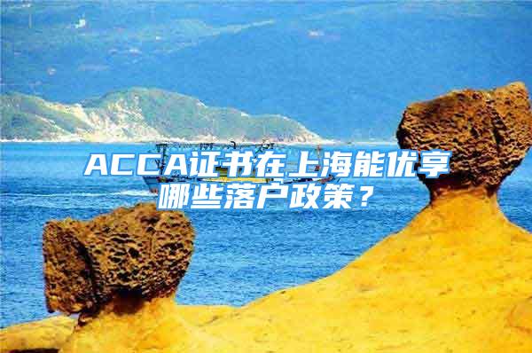 ACCA證書在上海能優(yōu)享哪些落戶政策？