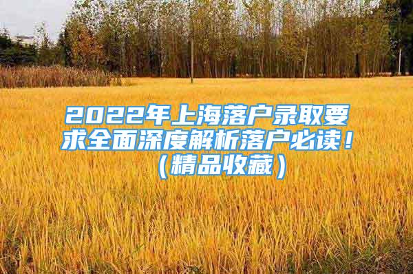 2022年上海落戶錄取要求全面深度解析落戶必讀?。ň肥詹兀?/></p>
								<p style=