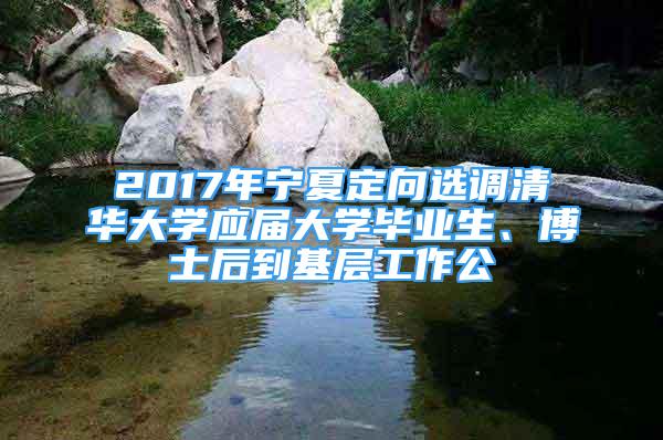 2017年寧夏定向選調(diào)清華大學(xué)應(yīng)屆大學(xué)畢業(yè)生、博士后到基層工作公