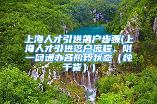 上海人才引進落戶步驟(上海人才引進落戶流程，附一網通辦各階段狀態(tài)（純干貨）)