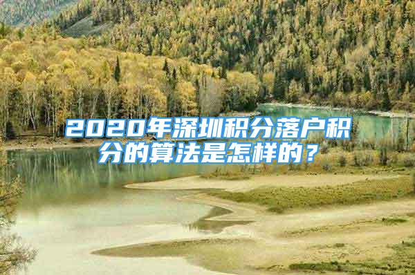 2020年深圳積分落戶積分的算法是怎樣的？