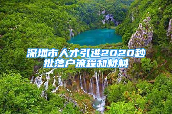 深圳市人才引進2020秒批落戶流程和材料