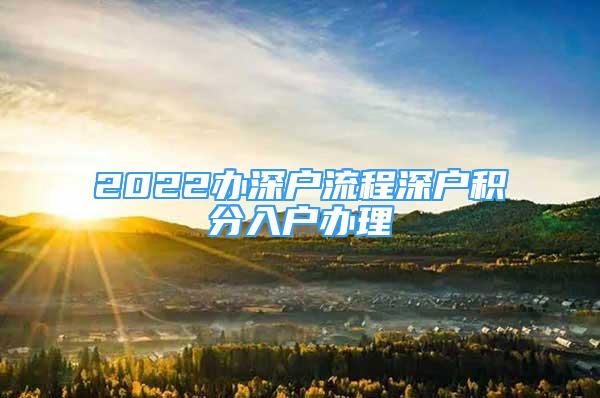 2022辦深戶流程深戶積分入戶辦理