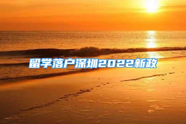 留學(xué)落戶深圳2022新政