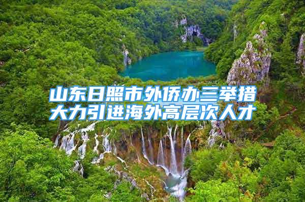 山東日照市外僑辦三舉措大力引進海外高層次人才