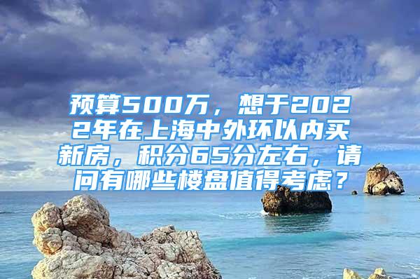 預(yù)算500萬，想于2022年在上海中外環(huán)以內(nèi)買新房，積分65分左右，請問有哪些樓盤值得考慮？