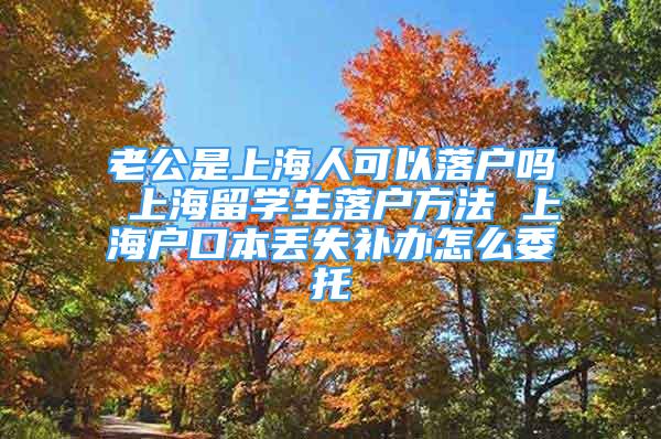 老公是上海人可以落戶嗎 上海留學(xué)生落戶方法 上海戶口本丟失補(bǔ)辦怎么委托