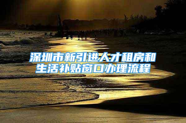 深圳市新引進人才租房和生活補貼窗口辦理流程