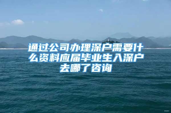 通過(guò)公司辦理深戶需要什么資料應(yīng)屆畢業(yè)生入深戶去哪了咨詢