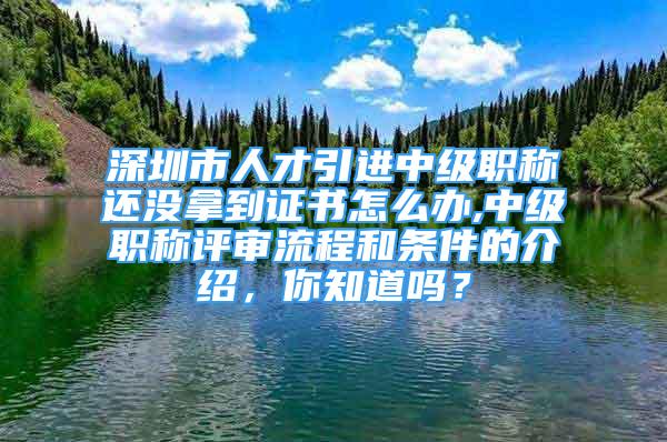 深圳市人才引進(jìn)中級(jí)職稱還沒(méi)拿到證書(shū)怎么辦,中級(jí)職稱評(píng)審流程和條件的介紹，你知道嗎？