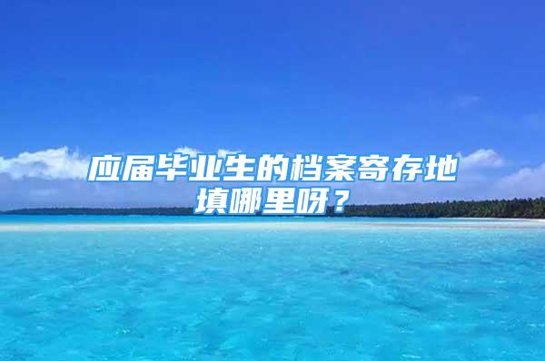 應(yīng)屆畢業(yè)生的檔案寄存地填哪里呀？