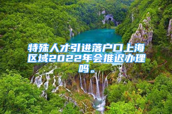 特殊人才引進落戶口上海區(qū)域2022年會推遲辦理嗎。