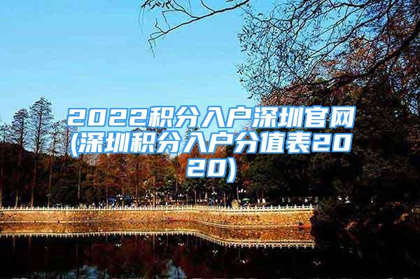 2022積分入戶深圳官網(wǎng)(深圳積分入戶分值表2020)