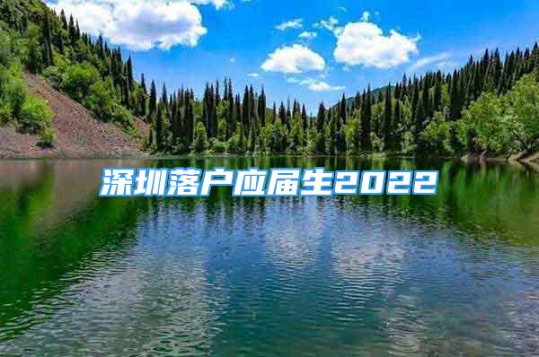 深圳落戶應屆生2022