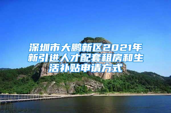 深圳市大鵬新區(qū)2021年新引進人才配套租房和生活補貼申請方式