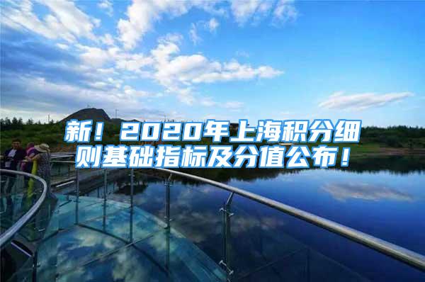 新！2020年上海積分細(xì)則基礎(chǔ)指標(biāo)及分值公布！