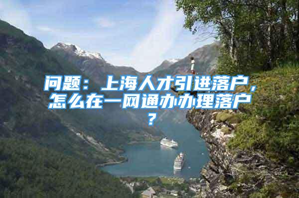 問題：上海人才引進(jìn)落戶，怎么在一網(wǎng)通辦辦理落戶？