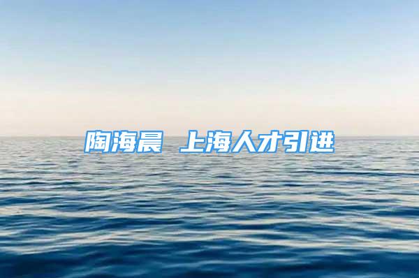 陶海晨 上海人才引進(jìn)