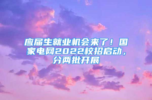 應屆生就業(yè)機會來了！國家電網2022校招啟動，分兩批開展