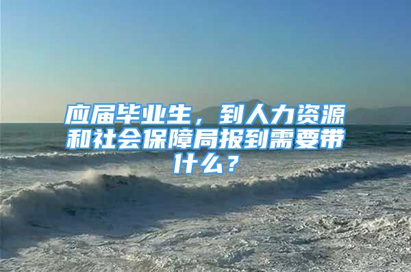 應屆畢業(yè)生，到人力資源和社會保障局報到需要帶什么？