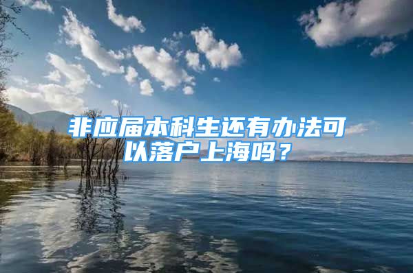 非應(yīng)屆本科生還有辦法可以落戶上海嗎？