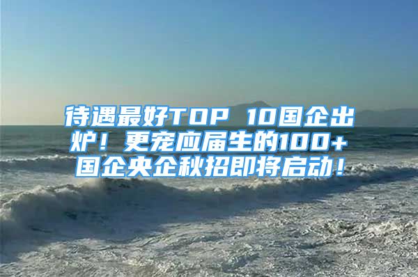 待遇最好TOP 10國企出爐！更寵應(yīng)屆生的100+國企央企秋招即將啟動(dòng)！