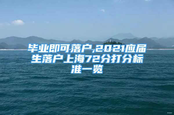 畢業(yè)即可落戶,2021應(yīng)屆生落戶上海72分打分標(biāo)準(zhǔn)一覽