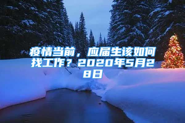 疫情當(dāng)前，應(yīng)屆生該如何找工作？2020年5月28日