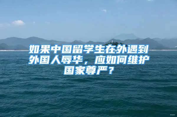 如果中國留學(xué)生在外遇到外國人辱華，應(yīng)如何維護(hù)國家尊嚴(yán)？